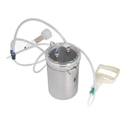 Goat Milking Machine Manual, 2L Cow Sheep Milking Pump Portable Stainless Steel Cattle Milking Machine Sheep Vacuum Goat Milker, for Home Small Farms