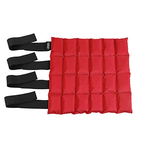 Harrison Howard Ice Boot for Horse Cool Gel Pack Leg Wrap for Treating Full Leg, Knee, Hock Injuries Reusable Ice Cooling Therapy - color: Red