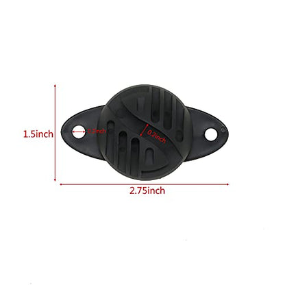 50 Pcs Black Wood Post Nail-On Polywire Insulators