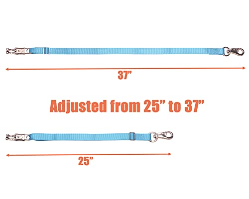 Adjustable Trailer Tie （2 Pack）-Horse Trailer Nylon Strap Tie，Adjusted from 25 to 37” - color: Hurricane Blue