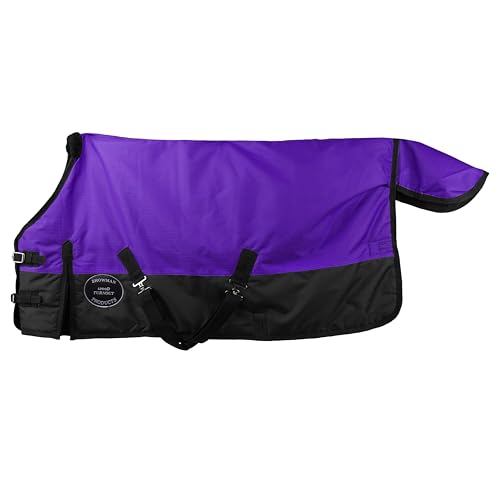 Showman Adjustable 56"-62" Pony/Yearling 1200 Denier Turnout Blanket - color: Purple