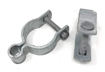 Pressed Steel Chain Link Fence Frame Hinge w/Bolt - (2 Sets Pack) (1-7/8") - size: 1-7/8 Inch