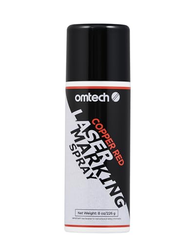 OMTech Laser Marking Spray, 1pcs 8oz, Red Marking for CO2 Laser on Metal - color: 8 OZ -- Red, size: 1 Pcs