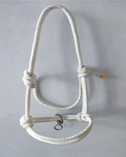 Handmade Nylon Halter, Professional Rope Headstall with Steel Swivel Ring, Suitable for Horses, Donkeys, and Cattle, Ideal for Farm or Stable Owners.