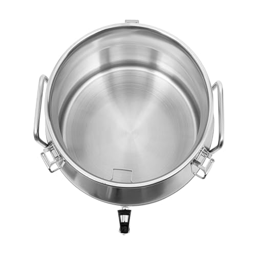 20L Stainless Steel Milk Can, Heavy Duty Food Storage & Transport Container for Dairy, Wine, Grains, Ideal for Home, Farm & Commercial Use, With a Faucet - size: 5.28Gallon