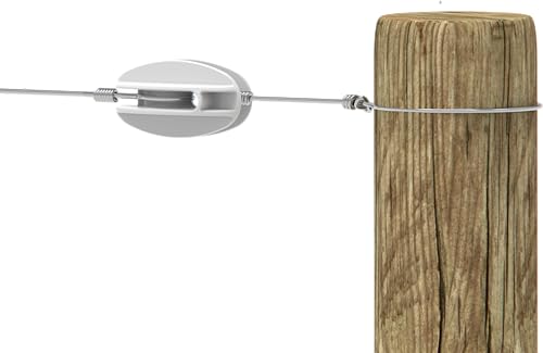 Gallagher High Strain Insulator, 25-Pack | Heavy-Duty Electric Fence End & Corner Insulators | for High-Tensile Wire | Galvanized Steel & UV-Stabilized Polymer | Permanent Fencing Hardware