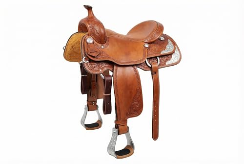 Horse Western Lightweight Aluminum Engraved 5-1/4" Wide Bell Stirrups 51157