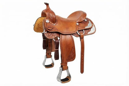 Horse Western Lightweight Aluminum Engraved 5-1/4" Wide Bell Stirrups 51157
