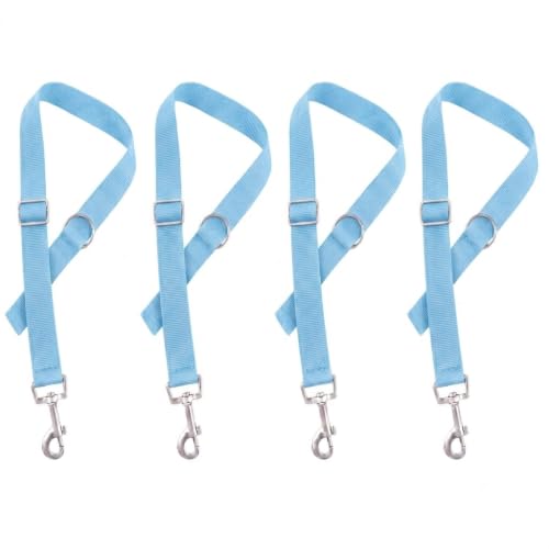 4Pack Nylon Bucket Straps for Horse Buckets & Hay Nets,Light Blue | Adjustable bucket straps, 15 to 28.3 inches, flexible length, horse water feeder strap, custom fit, stall accessories - color: Light Blue