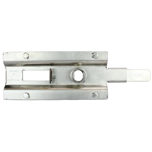 Stainless Steel Cylinder Latch, 4-Bolt, with Hardware for D.B.C.I., Provene, New U.S. Door, Betco, and Janus Doors, Minor Surface Marks - size: SS-487SX