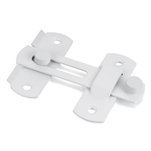 Matte White Stainless Steel Barn Door Latch Bi-fold Door Lock - color: Matte White