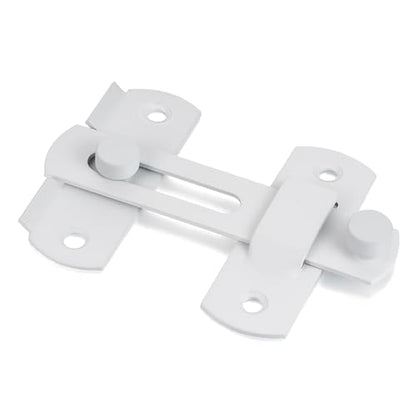 Matte White Stainless Steel Barn Door Latch Bi-fold Door Lock - color: Matte White
