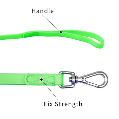 Waterproof Dog Training Leash 50FT 30FT 15FT 10FT 5FT Heavy Duty Recall Long Lead for Large Medium Small Dogs - color: Transparent Green, size: 10FT
