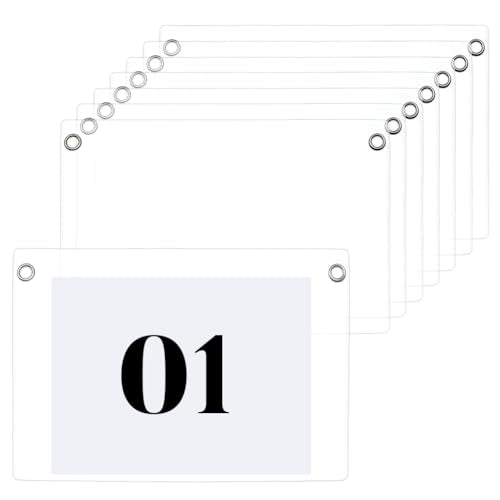 BENECREAT 8pcs Bridle Number Holders, PVC Horse Performance Number Holder Horse Accessories for Dressage Showing Comps Horse Harness Show