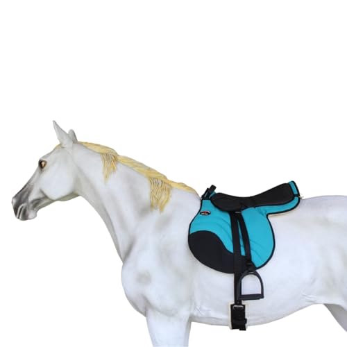 CHALLENGER Horse English Western Trail Fleece Padded Adjustable Bareback Saddle Pad 39TS05 - color: Turquoise
