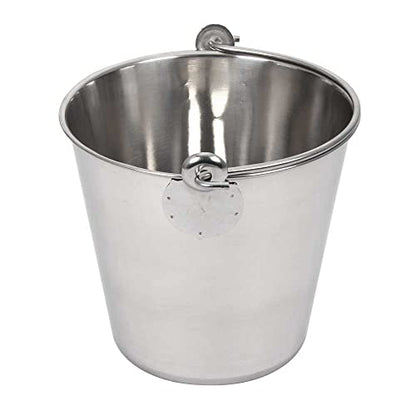 Lindy's 4-Quart Stainless Steel Bucket, Durable Seamless Bucket for Many Home Tasks, Carry Water or Milk, Fill with Food, Use as a Flower Pot, Cleaning Bucket, Table Centerpiece and Much More - size: 4 quarts