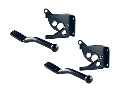 QCAA Self-Locking Gate Latch, 2-1/8",Steel, Black, 2 Pack, Made in Taiwan - color: Steel - Black (2-1/8"), size: 2 Pack