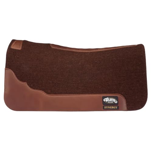 Weaver Leather Synergy Steam Pressed 1 1/4in x 32x32 Chocolate Merino Wool Felt Saddle Pad