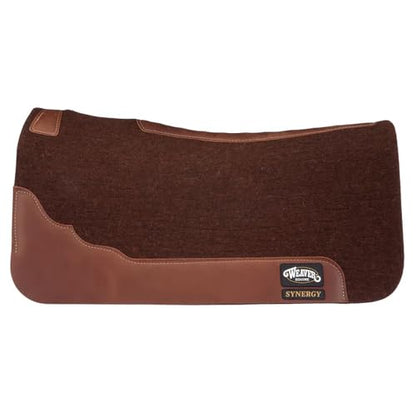 Weaver Leather Synergy Steam Pressed 1 1/4in x 32x32 Chocolate Merino Wool Felt Saddle Pad