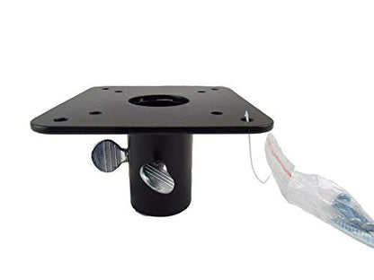 Squirrel Stopper Metal Mounting Flange Bird Feeder Poles, Birdhouse Pole Mount Bracket with Screws, Heavy Duty Metal, Fits 1 inch Outside Diameter Poles, 1 Pack