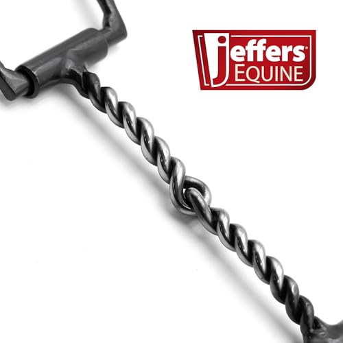 Jeffers Equine Horse Bits, Durable Training Horse Tack, Western Riding Equipment, Equestrian Accessories - style: Black Offset Dee Bit