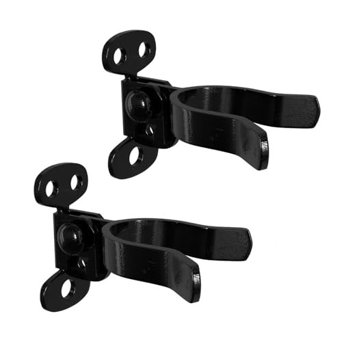 VIVIDA 1-3/8" Wall Mount Flat Back Gate Latch, Black Gate Fork Latch, 2 PCS - size: 1-3/8" (2 PCS)