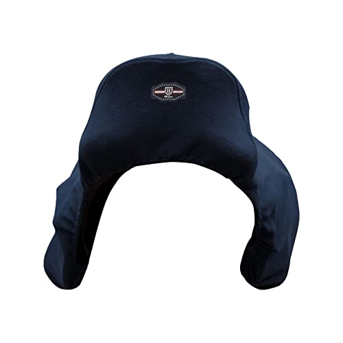 Harrison Howard Fleece Saddle Cover for GP/Close Contact Saddles, Dust Protection, Machine Washable, Elastic Fit -Navy - color: Navy, size: GP/CC-One Size
