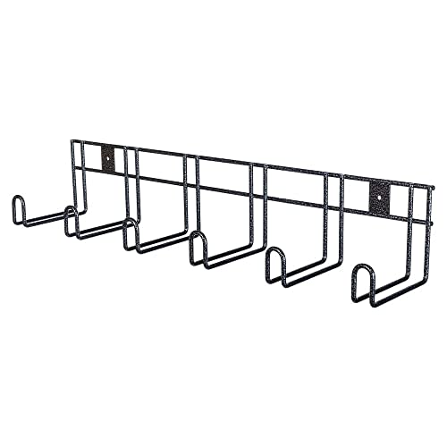 EASY-UP Pro 6 Hook Long Arm Tack Rack | Essential for Horse Stables | Space-Saving Design | Versatile 6-Hook Configuration | Long 4.5" Hooks | Rust-Resistant Finish