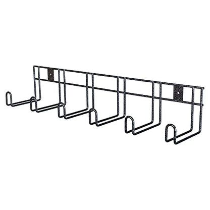 EASY-UP Pro 6 Hook Long Arm Tack Rack | Essential for Horse Stables | Space-Saving Design | Versatile 6-Hook Configuration | Long 4.5" Hooks | Rust-Resistant Finish