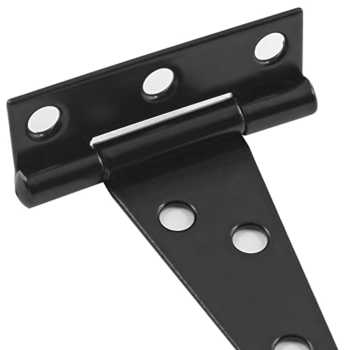 Murtenze 6Pack 2 Inch Black T-Strap Shed Hinge - color: Black, size: 2 Inch - 6Pack