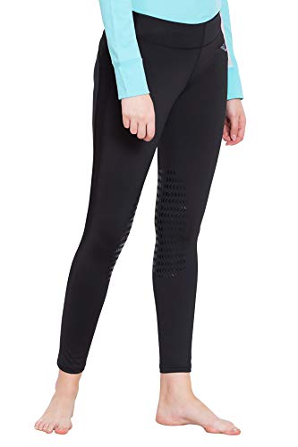 TuffRider Women's Ventilated Schooling Tights - color: Black/Black, size: Medium
