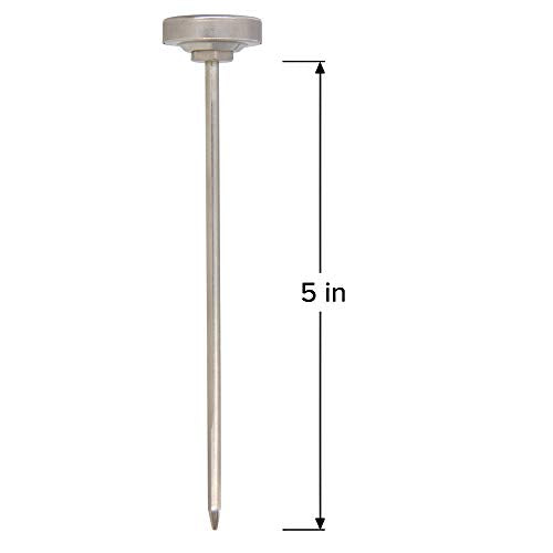 REOTEMP K79-7 Pocket Thermometer, Waterproof, 5" Stem, 1" Dial (-10 to 110 Celsius) - size: -10 to 110 Celsius
