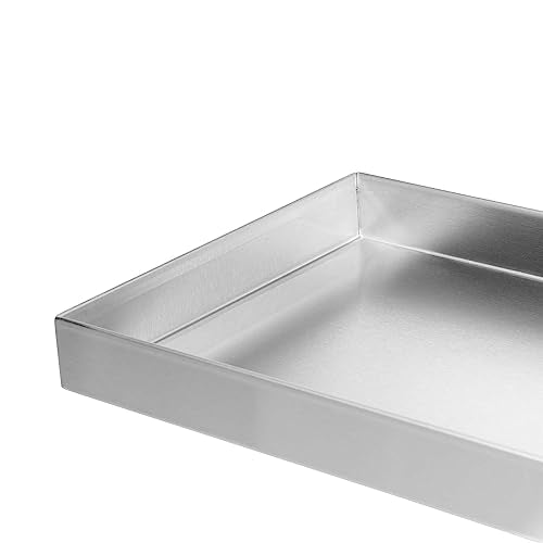 Celestial Fire Pit Cover for 30”x6” Linear Burner Pan (33" x 9" Actual Size), Commercial Grade, Stainless Steel, Reinforced Wrapped Edge - size: 33" x 9"