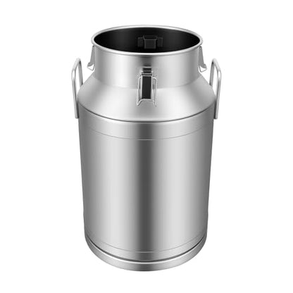 Large Liquid Container Storage, Bucket Rice Cereal Airtight Canister Container,Stainless Steel Milk Bucket With Sealing Lid and Carry Handle,for Wine, Oil Storage Transport (40L/10.6 Gal) - size: 40L/10.6 Gal