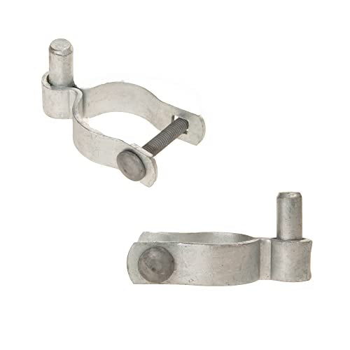 2 Pack Chain Link Fence Frame Gate Post Male Hinge with Bolts and Nuts (1-5/8 Inch) - size: 1-5/8 Inch