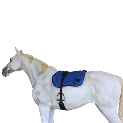 Horse Western Breathable Padded Anti-Slip Neoprene Bareback Saddle Pad 39194 - color: Royal Blue, size: Bareback Pad: 23" L x 36" W Cinch: 32" L x 4" W