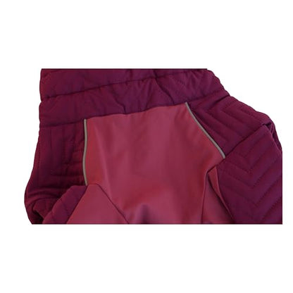 Warm Dog Coat Double Layers Dog Vest, 4 Legs Covered Windproof Waterproof Reflective, Purple XS - L - color: Purple, size: XS (back 9.5")