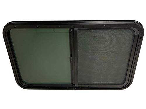 ProCamp RV Window 35x22 | Horizontal Slider, Screen & Trim Ring