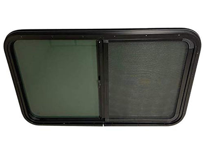 ProCamp RV Window 35x22 | Horizontal Slider, Screen & Trim Ring