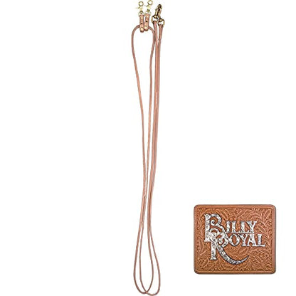 Billy Royal Harness Leather Pulley Draw Reins | 15” Long x 5/8” Wide | Unique One-Piece Design | Will Not Bind or Pinch | Great for Training | Heavy Duty Solid Brass Snaps | Light Oil Color