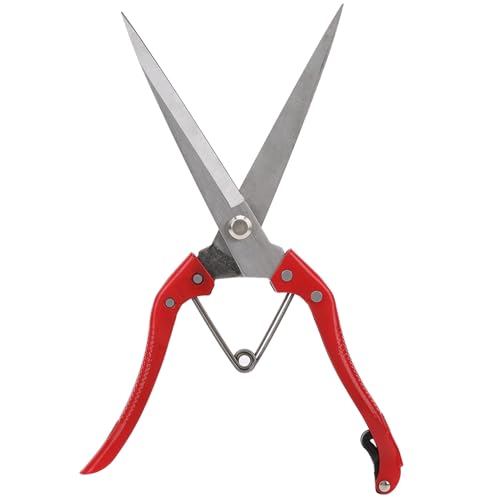 Multifunctional Hand Shears, Heavy Duty Iron Steel Wool Shears for Sheep Goat Leather Grass, with Non Slip Handle, for Veterinary Kitchen Farm Use
