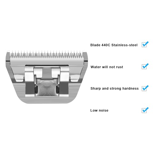 Sizi 10W Dog Grooming Clipper Replacement Blades, Compatible with Ainds, Oster A5, Wahl Km10 and Other Series Clippers, Blade Size-10W Cut Length 1/16"(1.5mm) - color: 10w
