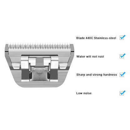 Sizi 10W Dog Grooming Clipper Replacement Blades, Compatible with Ainds, Oster A5, Wahl Km10 and Other Series Clippers, Blade Size-10W Cut Length 1/16"(1.5mm) - color: 10w