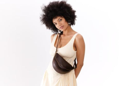 Portland Leather Goods Koala Sling Bag - Adjustable Full-Grain Leather - color: Coldbrew, size: Small