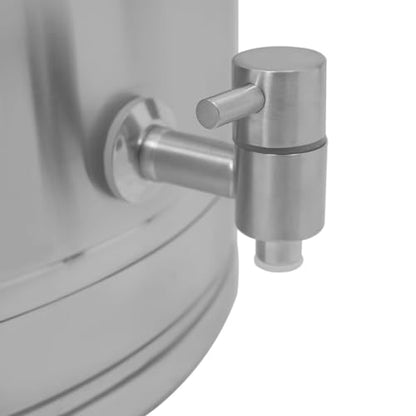 Milk Can with Spigot, 304 Stainless Steel Milk Dispenser Container Pail, 20Gal Stainless Steel Water Jug 76L Hanging Lid Bucket Drink Beverage Dispenser for Oil Tea Wine - size: 76L/20.08Gal