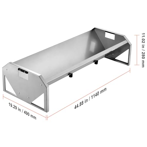 Happybuy Livestock Feeding Trough, 22 Gallon Capacity, 45" Hay Feeder, Heavy Duty Steel Livestock Trough, Galvanized Steel Sheep Feeder Trough Feeding up to 10 Goats for Horse Sheep Hog Farm Sheds Pen