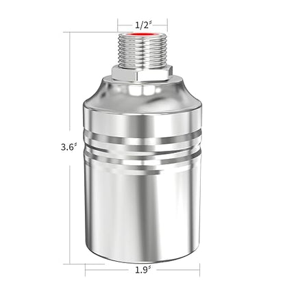 1/2" to 3/4" 1" Water Mini Float Valve,304 Stainless Steel Fully Automatic Level Controller Valve for Wate Tank, Livestock Troughs, Pool, Distiller