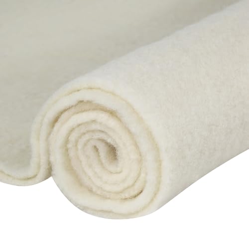 12" x 39" Wool Felt Fabric, 100% Merino Wool Felt - color: Beige, size: 12" x 39"