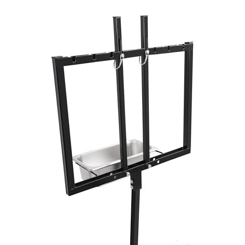HECASA Sheep Milking Stand Livestock Feeder Rack Adjustable Headpiece - color: Black