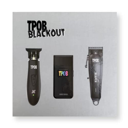 TPOB Slime 2 Barber Hair Clippers Trimmer Shaver Set for Men with Matte case and X Fade Blade (Black Pack) - color: Black Pack